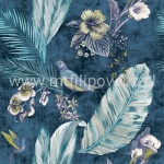 TKANINA OBICIOWA BIRD TURQUOISE