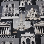 TKANINA OBICIOWA POCZTÓWKA Z  PARYŻA 1