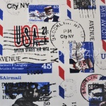 TKANINA OBICIOWA POSTAL TRAVEL