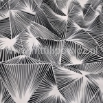 TKANINA OBICIOWA TRÓJKĄTY 3D CZARNO-BIAŁE