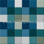 TKANINA OBICIOWA KWADRATY TURKUSOWE