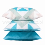 ZESTAW TRZECH PODUSZEK DEKORACYJNYCH PORTUGALIA TURKUS