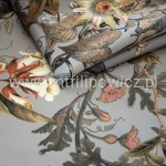 TKANINA OBICIOWA FLORISTIC SZARY