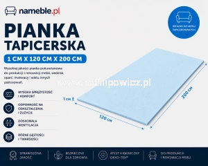 PIANKA TAPICERSKA 1CM X 120CM X 200CM T3042