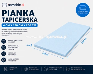 PIANKA TAPICERSKA 4CM X 120CM X 200CM T3042